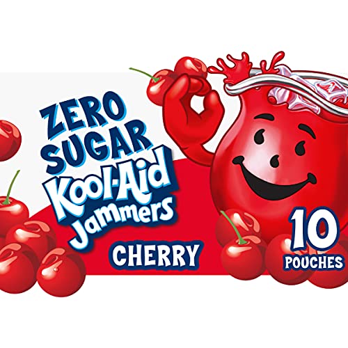 Kool-Aid Zero Sugar Jammers Cherry Flavored Juice Drink 10 Pouc