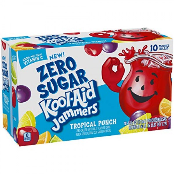 Kool-Aid Zero Sugar Jammers Tropical Punch Flavored Juice Drink