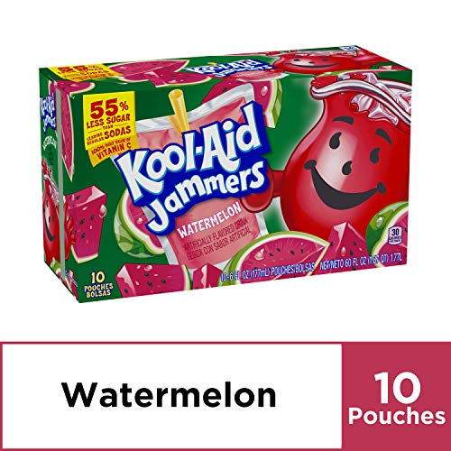 Kool-Aid Jammers Watermelon Flavored Juice Drink 10 Pouches