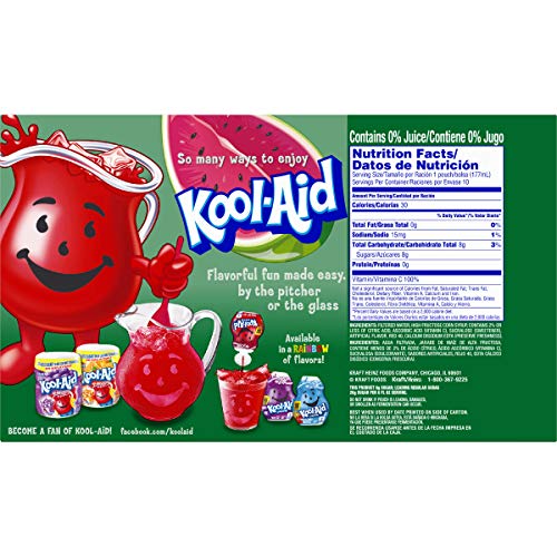 Kool-Aid Jammers Watermelon Flavored Juice Drink 10 Pouches