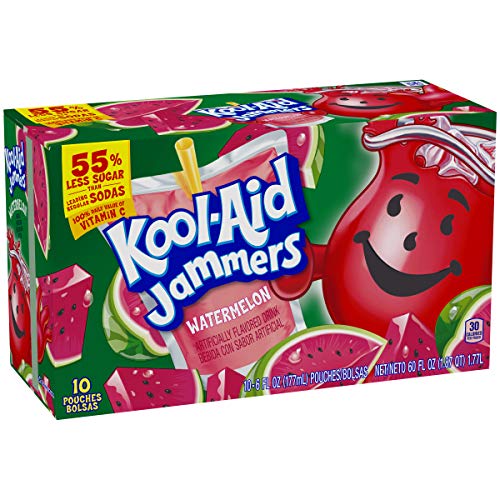 Kool-Aid Jammers Watermelon Flavored Juice Drink 10 Pouches