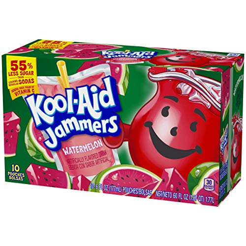 Kool-Aid Jammers Watermelon Flavored Juice Drink 10 Pouches