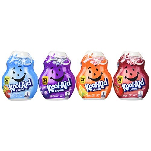 Kool-Aid Liquid Drink Mix 4 Pack Cherry, Grape, Orange, And Tro