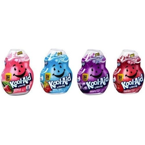 Kool-Aid Liquid Drink Mix; Cherry, Tropical Punch, Grape &Amp; Water