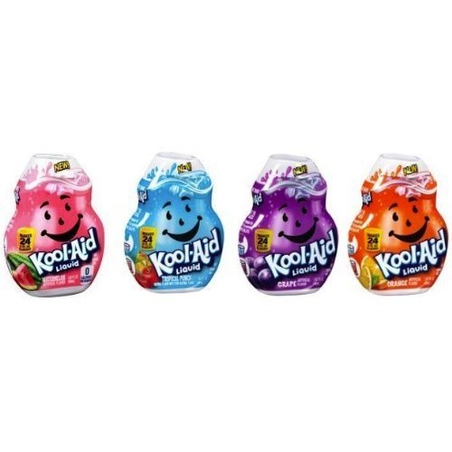 Kool-Aid Liquid Drink Mix; Orange, Tropical Punch, Grape &Amp; Water