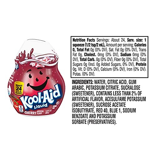Kool-Aid Liquid Drink Mix Variety Pack, 1 Cherry, 1 Grape, 1 Tro
