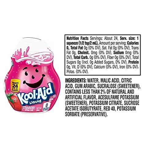 Kool-Aid Liquid Drink Mix Variety Pack, 1 Cherry, 1 Grape, 1 Tro