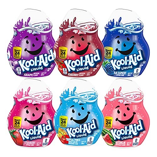 Kool-Aid Liquid Drink Mix Variety Pack, 1 Cherry, 1 Grape, 1 Tro