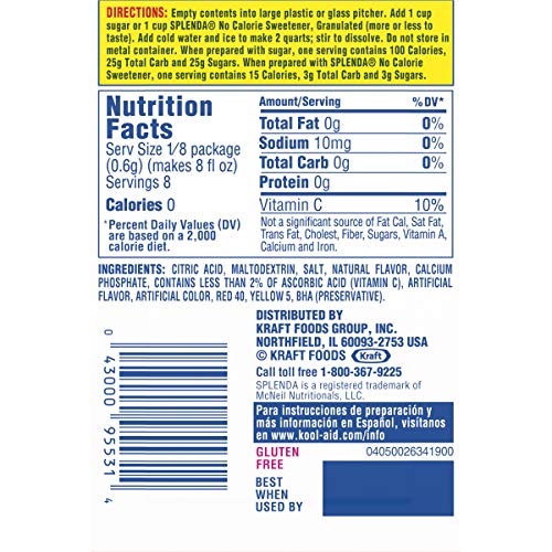 Kool-Aid Orange Flavored Unsweetened Caffeine Free Powdered Drin