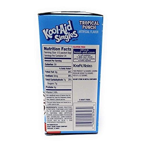 Kool-Aid Singles Tropical Punch 12-0.55 Oz Packets Pack - 1