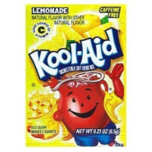 Kool-Aid Soft Drink Mix - Lemonade Unsweetened, Caffeine Free, 0