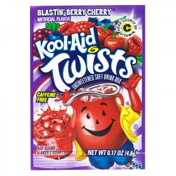 Kool-Aid Twists Blastin Berry Cherry Unsweetened Soft Drink Mix