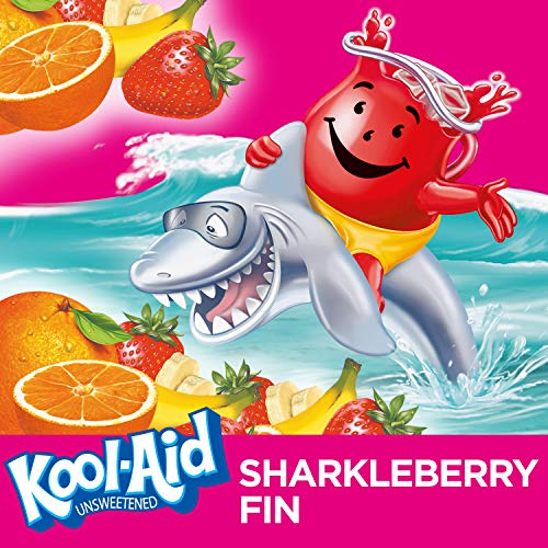 Kool-Aid Sharkleberry Fin Flavored Unsweetened Caffeine Free Pow