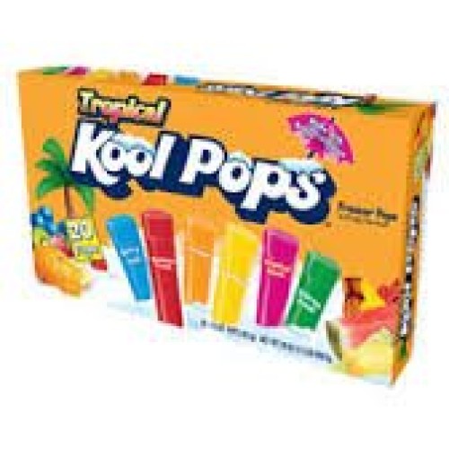 Tropical Kool Freezer Pops 20 Ct Box 3 Pack