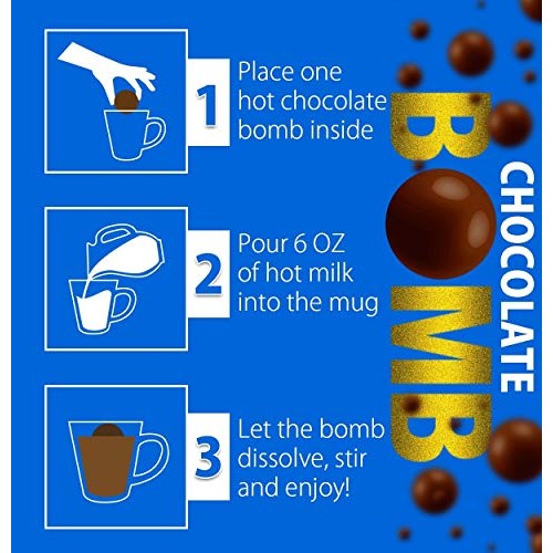 Frankford Large Hot Chocolate Bombs 4-Pack With Belgian Chocolat