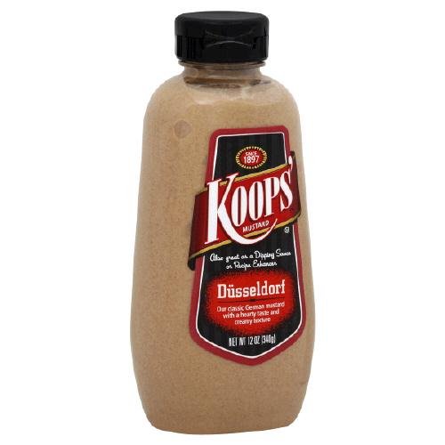 Koops Düsseldorf Mustard, 12 Oz. Bottle, Pack Of 12