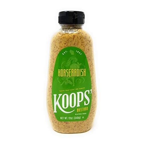 Koops Mustard Squeeze Horseradish Gluten Free 12 Ounce 3 Pack