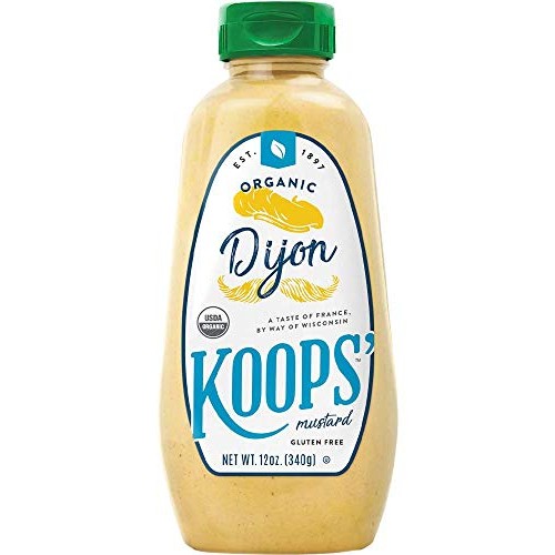 Koops Organic Dijon Mustard, 12 Oz. Bottle, 4-Pack