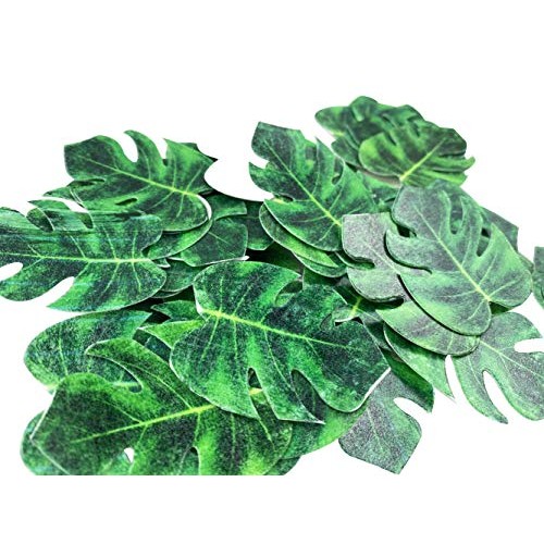 48Pcs Edible Tropical Palm Leaves Cupcake Toppers For Hawaii The