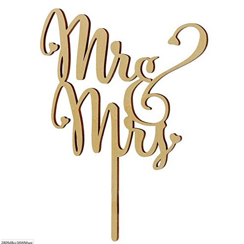Mr And Mrs Cake Toppers, Kootips Wooden Wedding Cake Topper Part