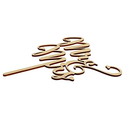 Mr And Mrs Cake Toppers, Kootips Wooden Wedding Cake Topper Part
