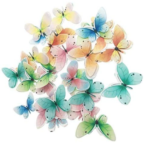 Set Of 30 Edible Butterfly Cupcake Toppers Wedding Cake Birthday