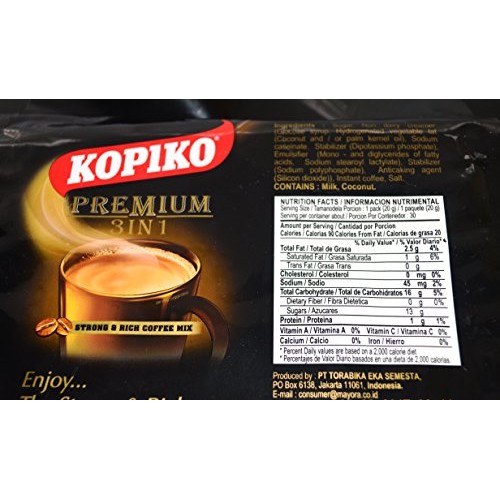 Kopiko Instant Premium 3 In 1 Coffee With Non Dairy Creamer And