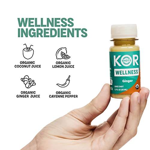 KOR Shots Ginger Shot - 12 Pack x 1.7 Fl Oz - Wellness Shot - Fr...