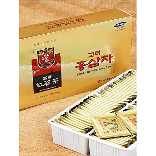Original Korean Red Ginseng Tea 0.1Oz3G 100 Packets With Korea