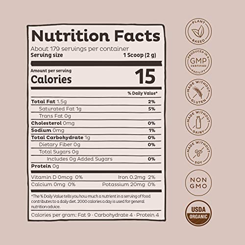 KOS Organic Coconut Milk Powder, USDA Certified - Sugar Free & P...