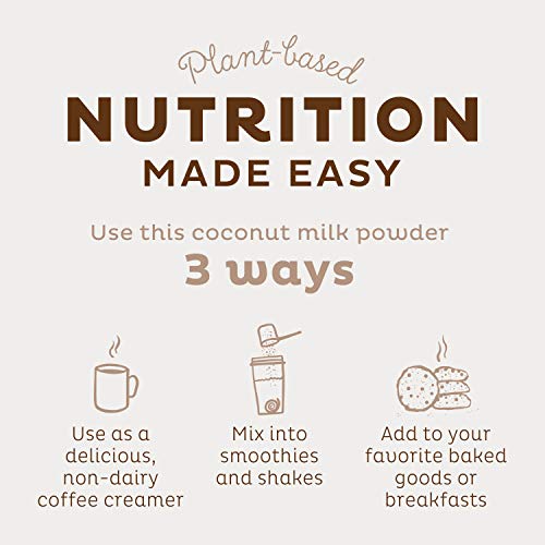 KOS Organic Coconut Milk Powder, USDA Certified - Sugar Free & P...