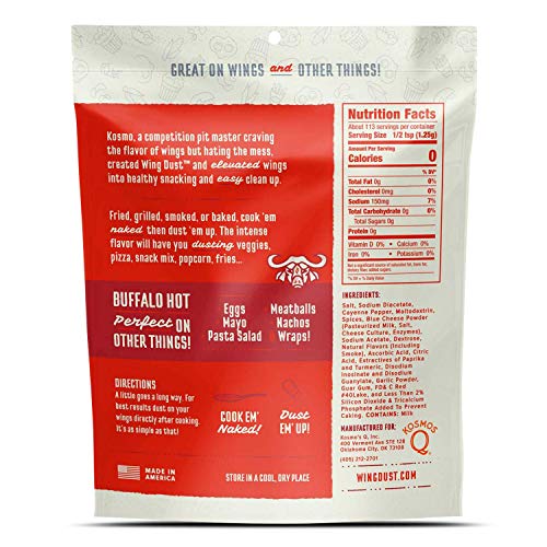Kosmos Q Buffalo Hot Wing Dust | Chicken Wing Seasoning | Dry Bb