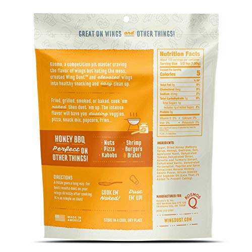 Kosmos Q Honey Barbecue Wing Dust | Chicken Wing Seasoning | Dry