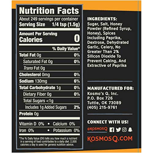 Kosmos Q Honey Killer Bee Bbq Rub | Sweet &Amp; Savory Blend | Great