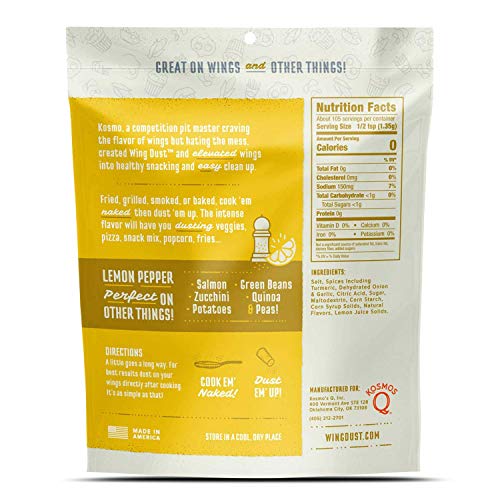 Kosmos Q Lemon Pepper Wing Dust | Chicken Wing Seasoning | Dry B