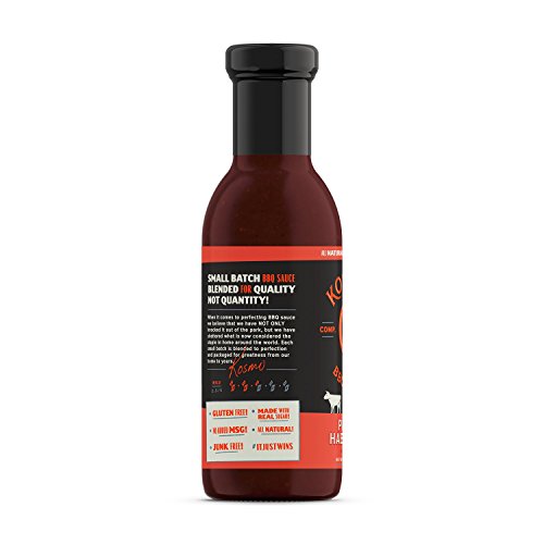 Kosmos Q Peach Habanero Bbq Sauce, Sweet And Spicy Flavor, 15.5 Oz