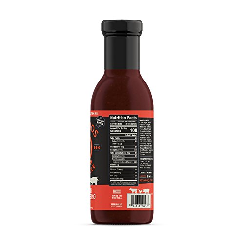 Kosmos Q Peach Habanero Bbq Sauce, Sweet And Spicy Flavor, 15.5 Oz