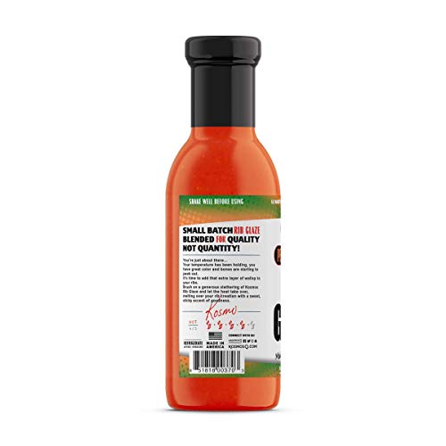Kosmos Q Peach Jalapeno Rib Glaze, 16 Oz