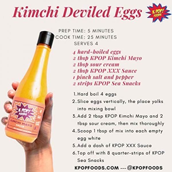 Kimchi Mayo Sauce by KPOP Foods. Bold and Zesty Spicy Mayo in Co...