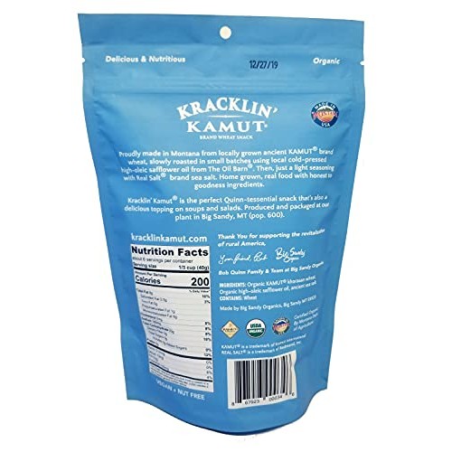 Food Nanny Kracklin’ Kamut | Organic Ancient Grain Healthy Snac...