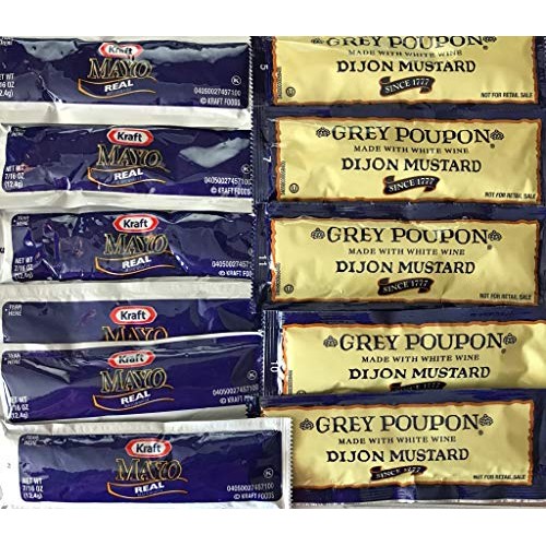 Grey Poupon Dijon Mustard And Kraft Mayonnaise / 25 Each Mayo An