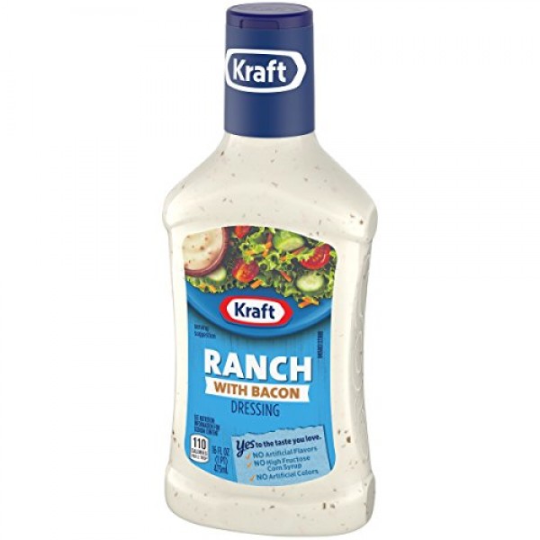 Kraft Bacon Salad Ranch Dressing 16 oz Bottle