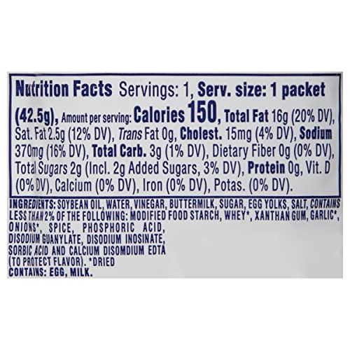 Kraft Ranch Salad Dressing 1.5Oz Packets, Pack Of 60