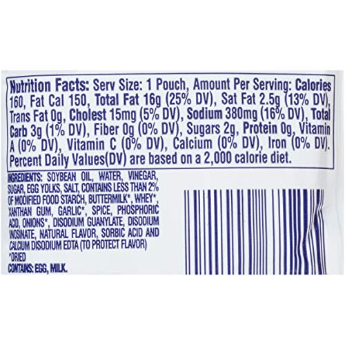 Kraft Ranch Salad Dressing 1.5Oz Packets, Pack Of 60