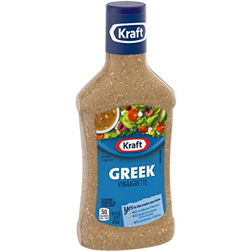 Kraft Greek Vinaigrette Dressing, 16 Fl Oz Bottle