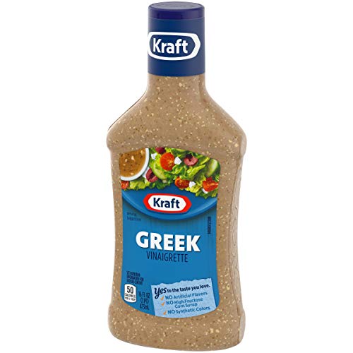 Kraft Greek Vinaigrette Dressing, 16 Fl Oz Bottle