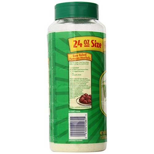 Kraft 100% Grated Parmesan Cheese Shaker, 1.5 Pound Pack Of 12