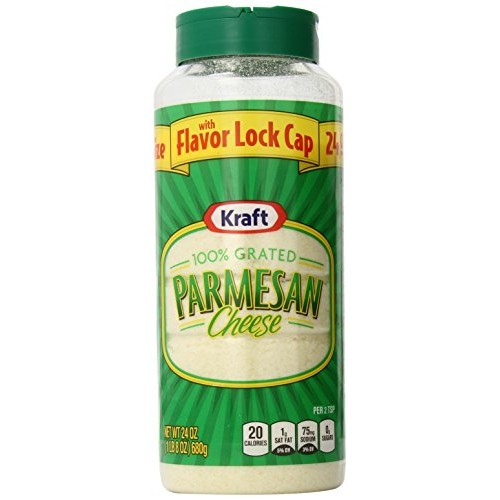 Kraft 100% Grated Parmesan Cheese Shaker, 1.5 Pound Pack Of 12