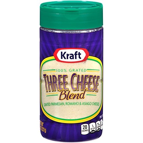 Kraft Cheese 100% Grated Three Cheese Blend, 8 Oz