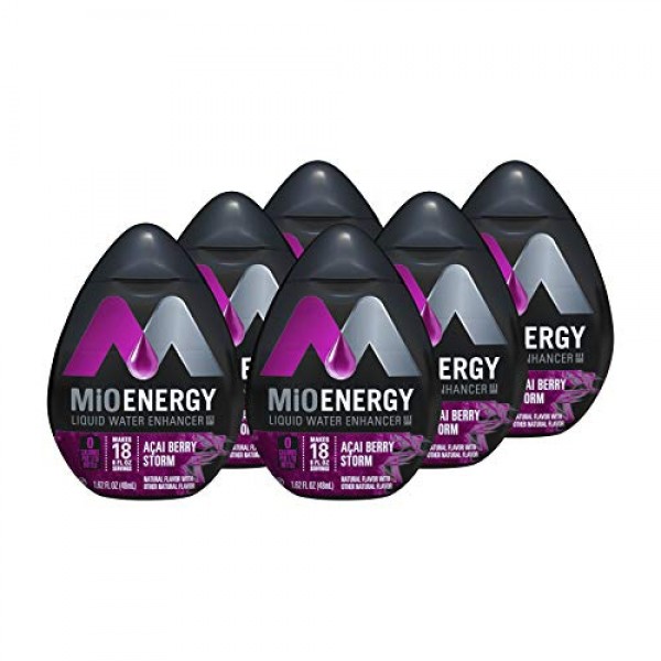 MIO Energy Liquid Enhancer Acai Berry Storm 1.62 Ounce PACK - 6